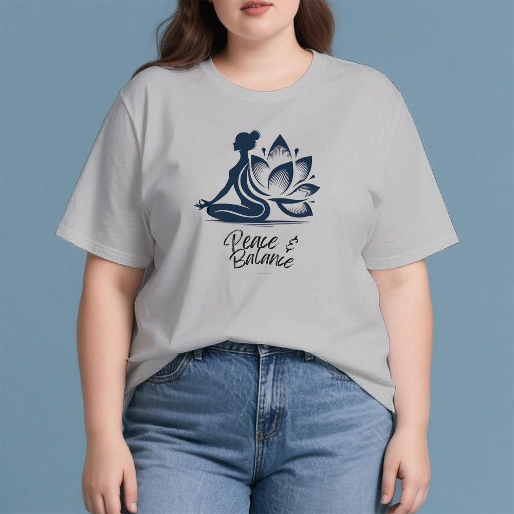 Olivenorma Peace & Balance Yoga Meditation Women T-Shirt - image 6