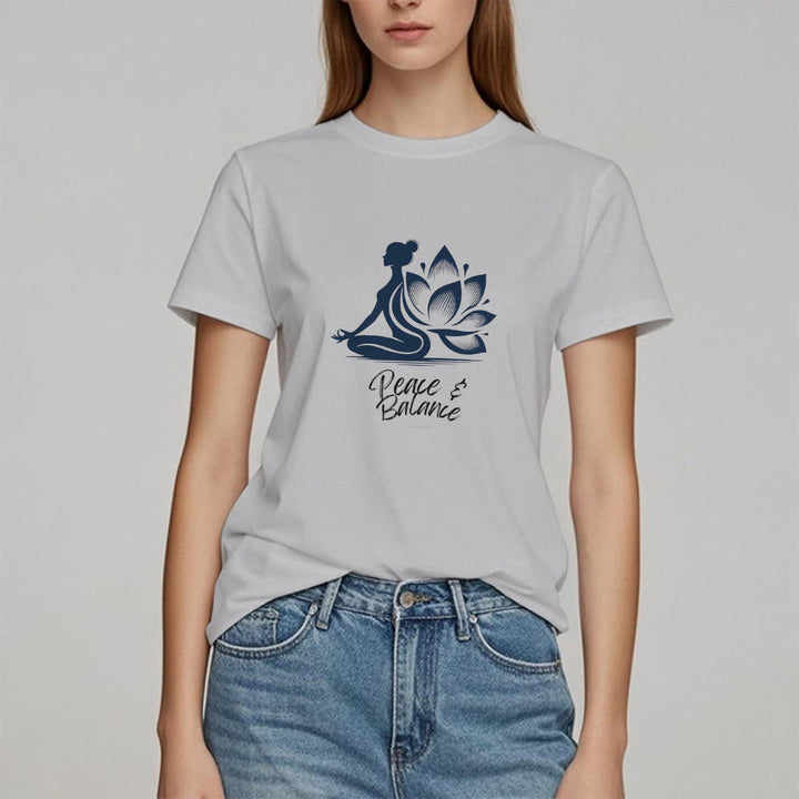 Olivenorma Peace & Balance Yoga Meditation Women T-Shirt - image 7