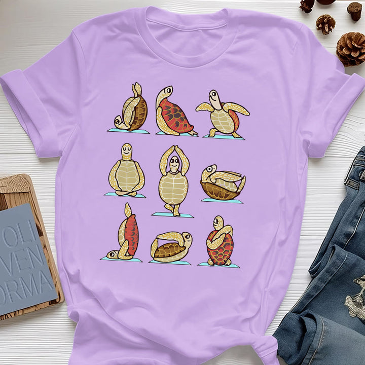 Olivenorma Yoga Turtle T-Shirt - Purple - 2XL - image 18