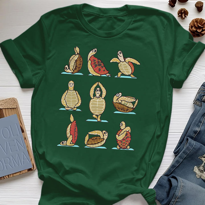 Olivenorma Yoga Turtle T-Shirt - Dark Green - 2XL - image 20