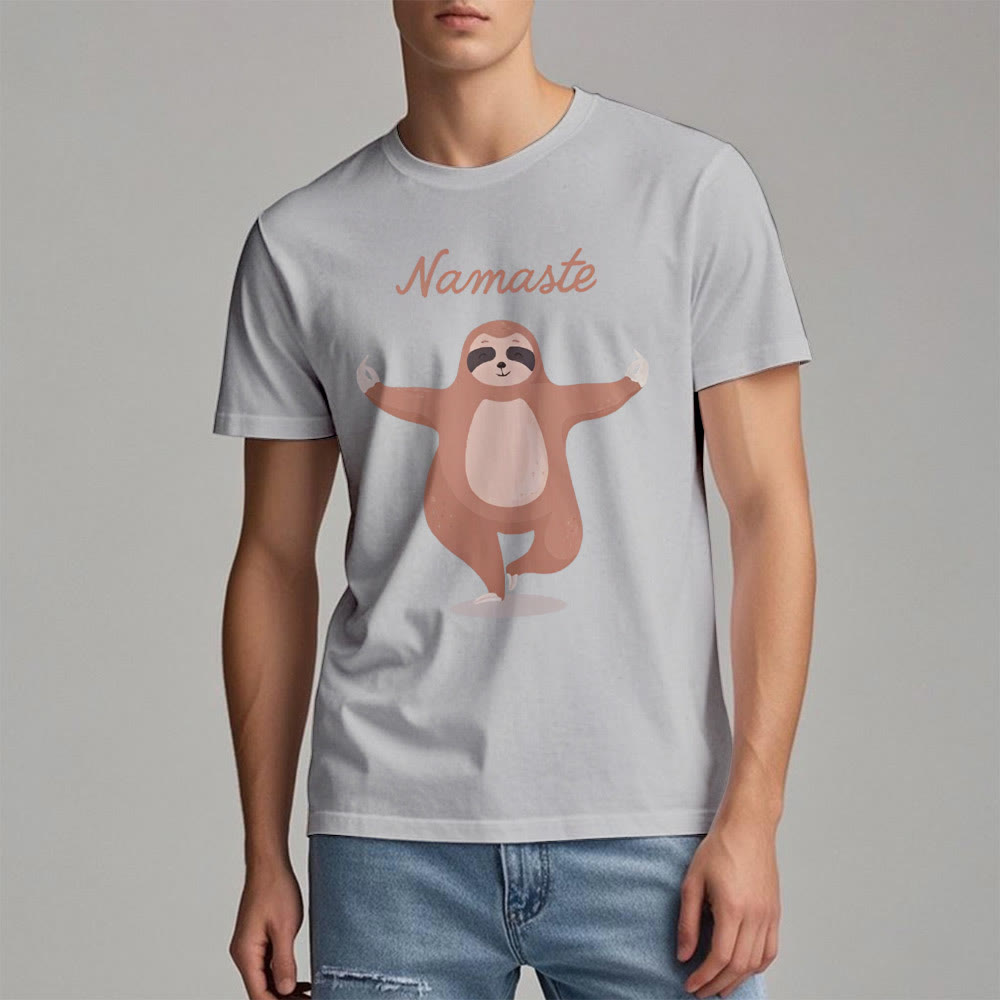 Olivenorma Yoga Sloth Quote Namaste T-Shirt - image 3