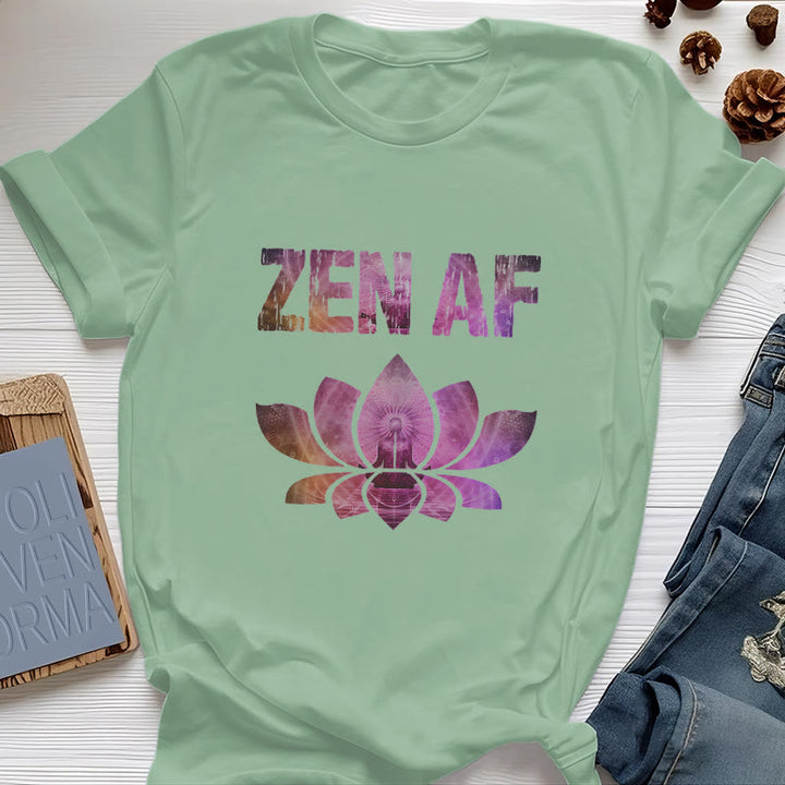 Olivenorma Zen AF Yoga Lotus T-Shirt - Light Green - 2XL - image 20