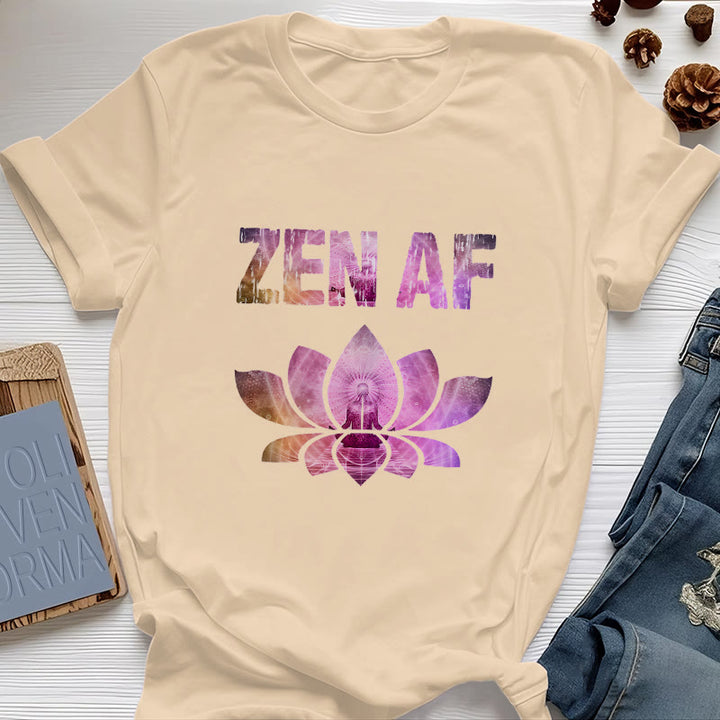 Olivenorma Zen AF Yoga Lotus T-Shirt - Yellow - 2XL - image 10