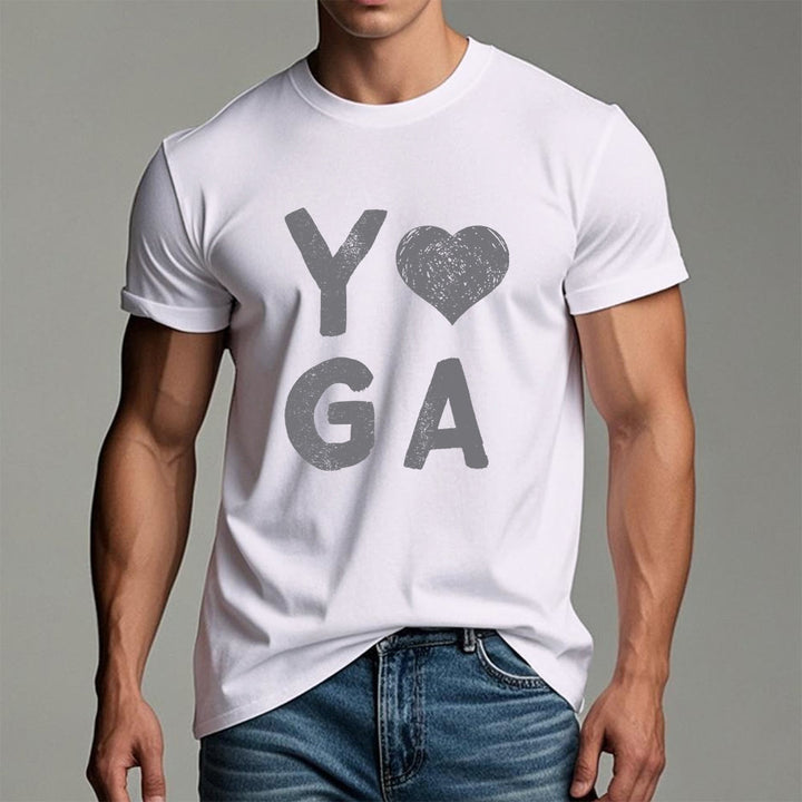 Olivenorma Yoga Heart Print T-Shirt - image 3