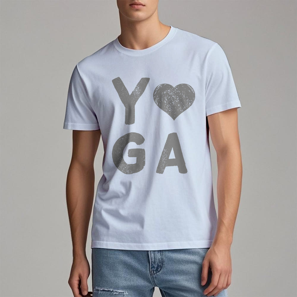 Olivenorma Yoga Heart Print T-Shirt - image 16