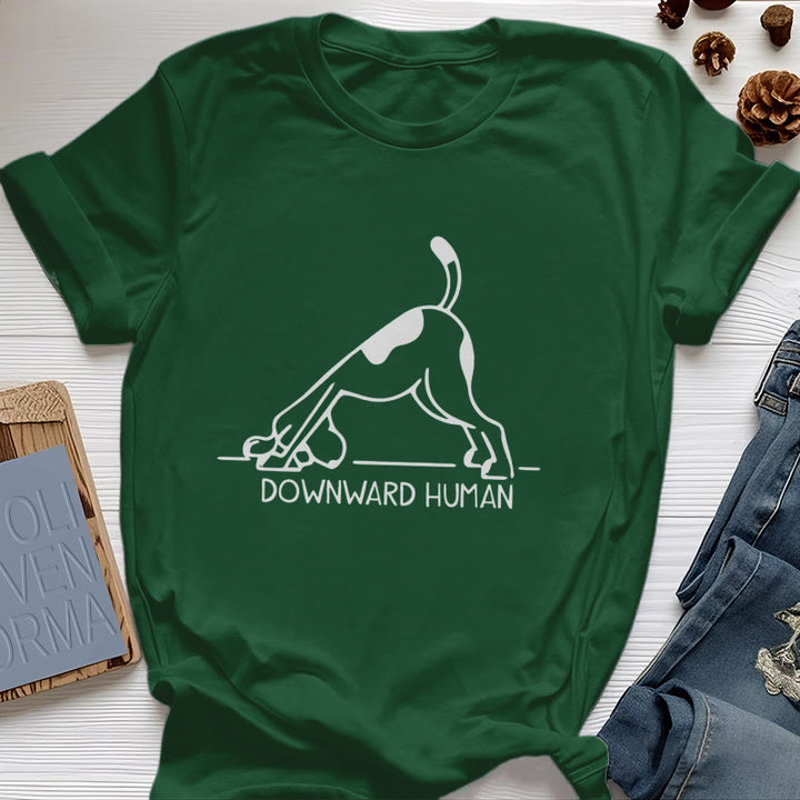 Olivenorma Dog Yoga Meditation Print T-Shirt - Dark Green - 2XL - image 18