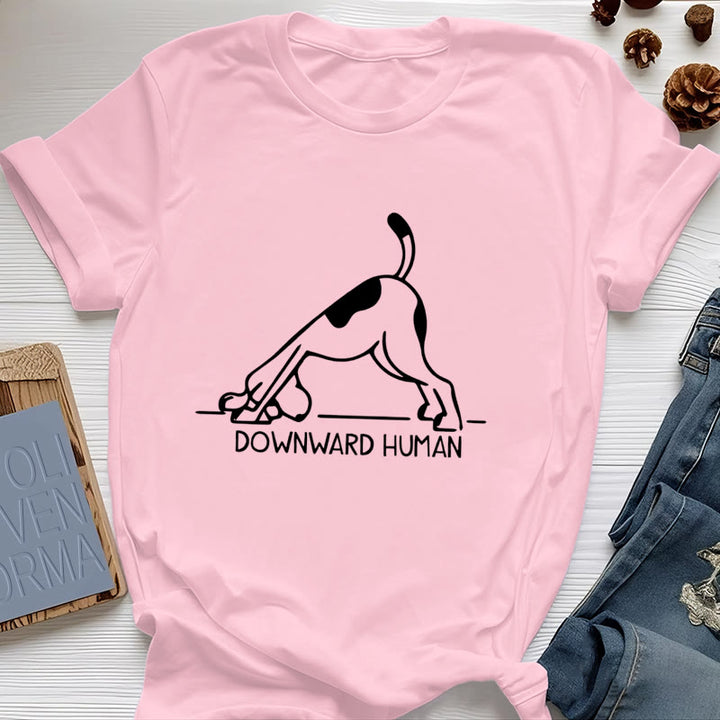 Olivenorma Dog Yoga Meditation Print T-Shirt - Pink - 2XL - image 12