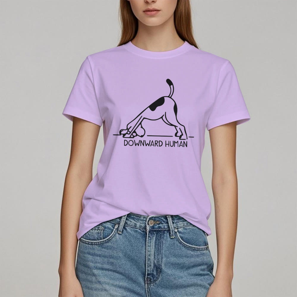 Olivenorma Dog Yoga Meditation Print T-Shirt - image 15