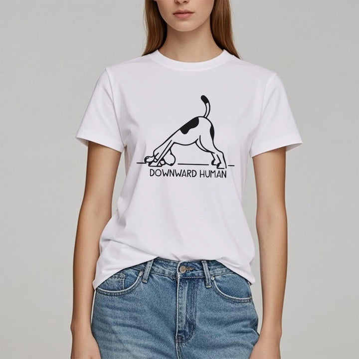 Olivenorma Dog Yoga Meditation Print T-Shirt - image 1