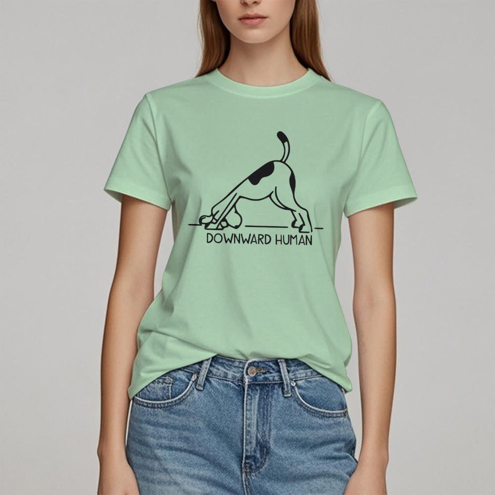 Olivenorma Dog Yoga Meditation Print T-Shirt - image 17