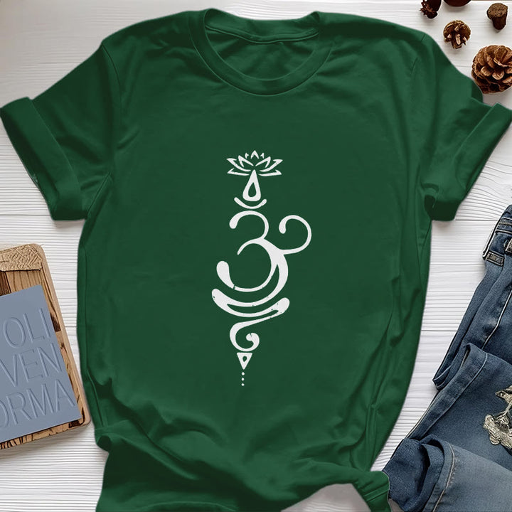 Olivenorma OM Lotus Chakra Symbol T-Shirt - Dark Green - 2XL - image 18