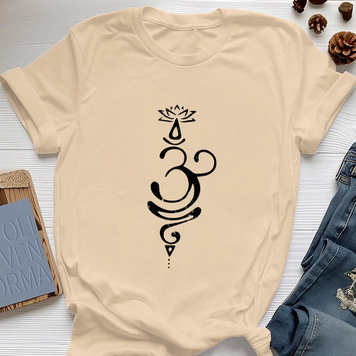 Olivenorma OM Lotus Chakra Symbol T-Shirt - Yellow - 2XL - image 0
