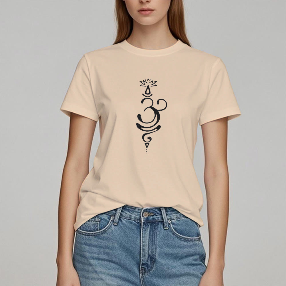 Olivenorma OM Lotus Chakra Symbol T-Shirt - image 1