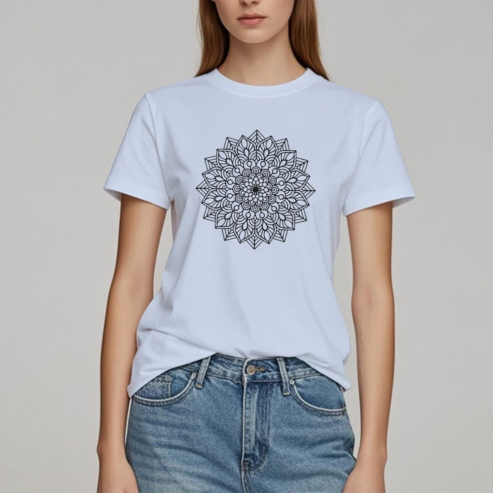 Olivenorma Flower Mandala Lotus T-Shirt - image 12