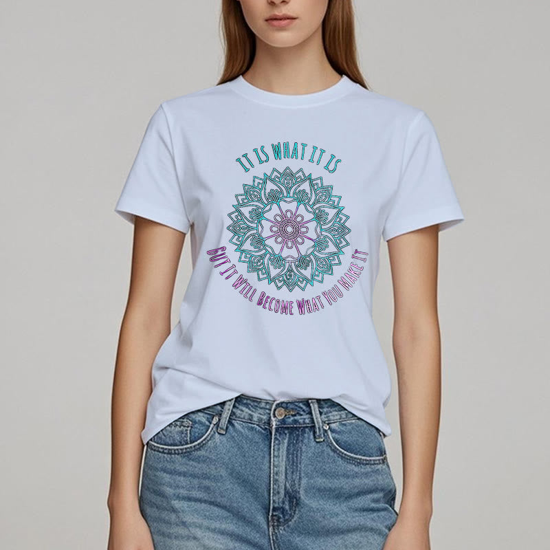 Olivenorma "It Is What It Is Tee" Mandala Quote T-Shirt - image 13