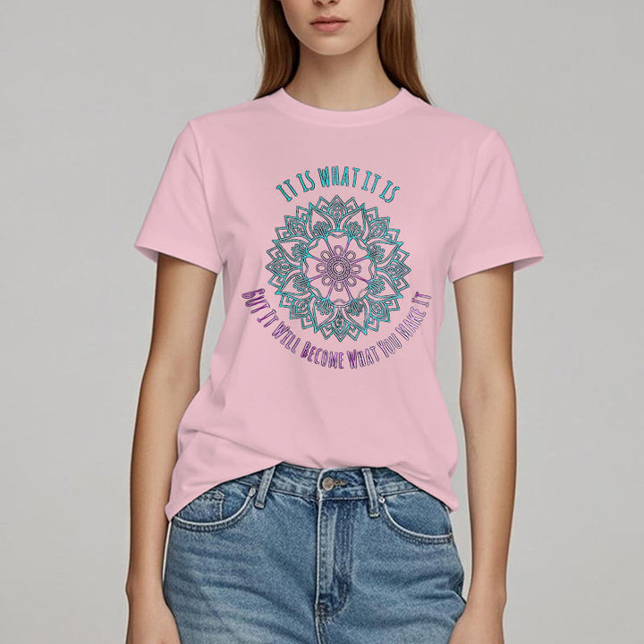 Olivenorma "It Is What It Is Tee" Mandala Quote T-Shirt - image 15