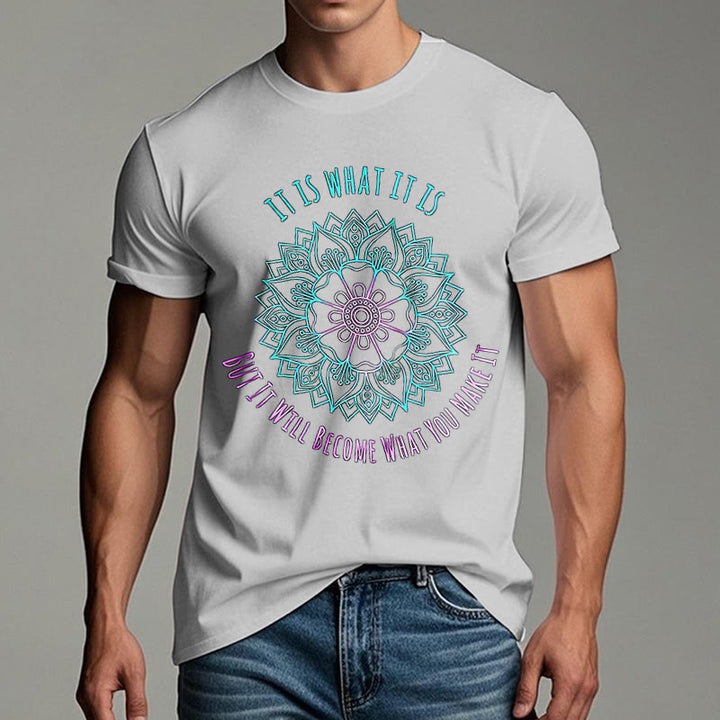 Olivenorma "It Is What It Is Tee" Mandala Quote T-Shirt - image 1