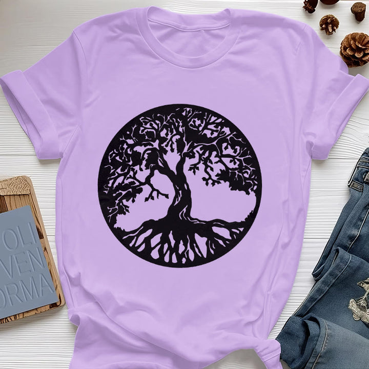 Olivenorma Circle Tree Of Life T-shirt - Purple - 2XL - image 16