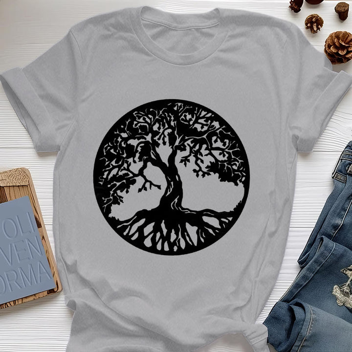Olivenorma Circle Tree Of Life T-shirt - Gray - 2XL - image 10