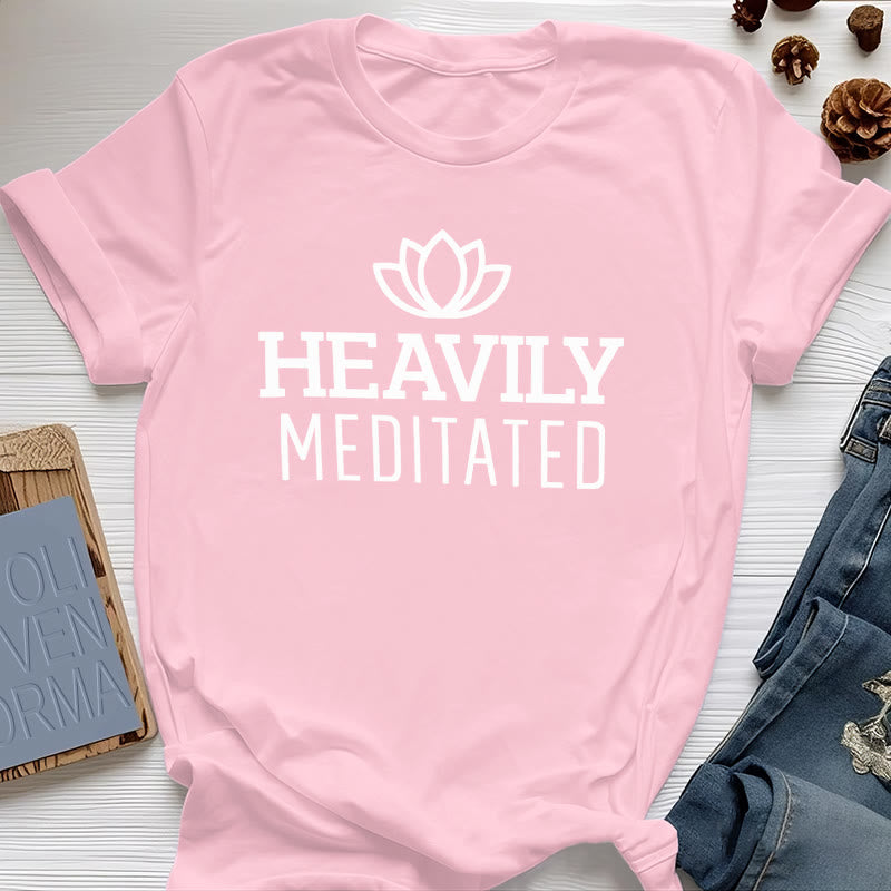 Olivenorma Heavily Meditated Lotus T-shirt - Pink - 2XL - image 12