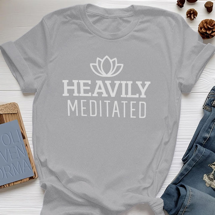 Olivenorma Heavily Meditated Lotus T-shirt - Gray - 2XL - image 6