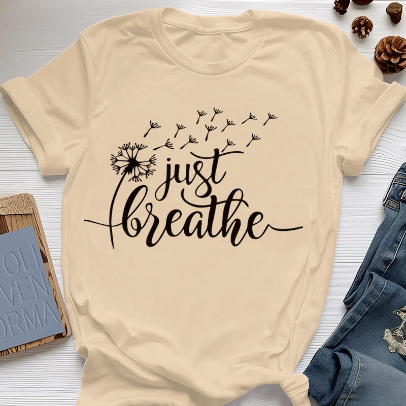 Olivenorma Just Breathe Dandelion T-shirt - Yellow - 2XL - image 11