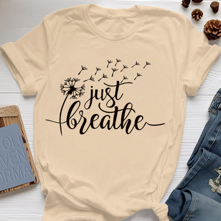 Olivenorma Just Breathe Dandelion T-shirt - Yellow - 2XL - image 11