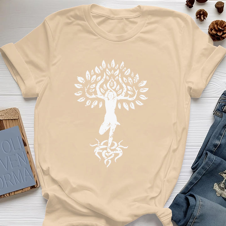Olivenorma Flower Zen Tree T-Shirt - Yellow - 2XL - image 14