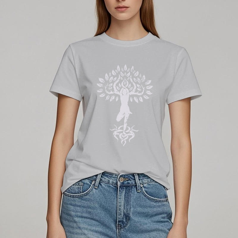 Olivenorma Flower Zen Tree T-Shirt - image 12