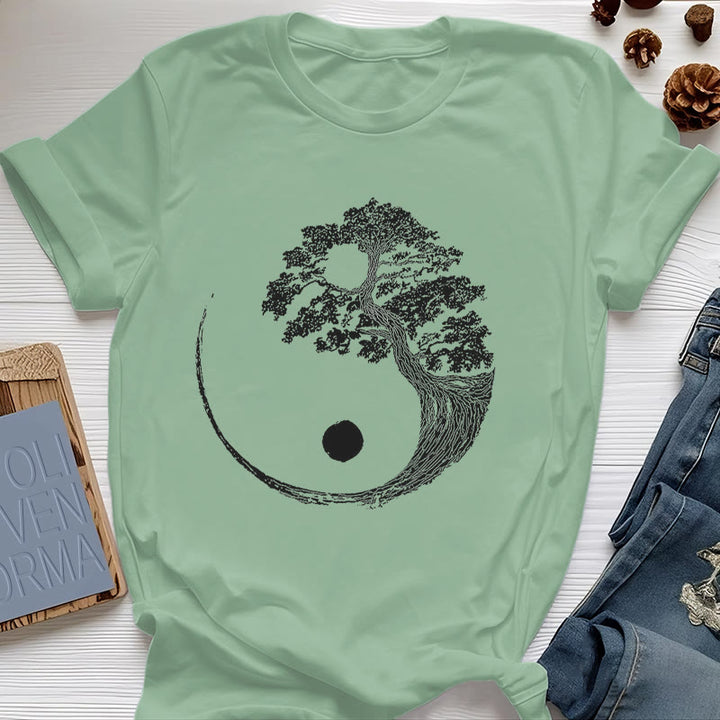 Olivenorma Yin Yang Bonsai Tree T-shirt - Light Green - 2XL - image 24