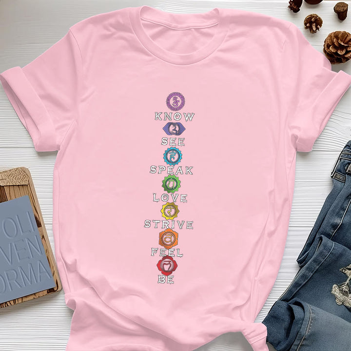 Olivenorma Chakra List Tantric Hinduism T-Shirt - Pink - 2XL - image 18