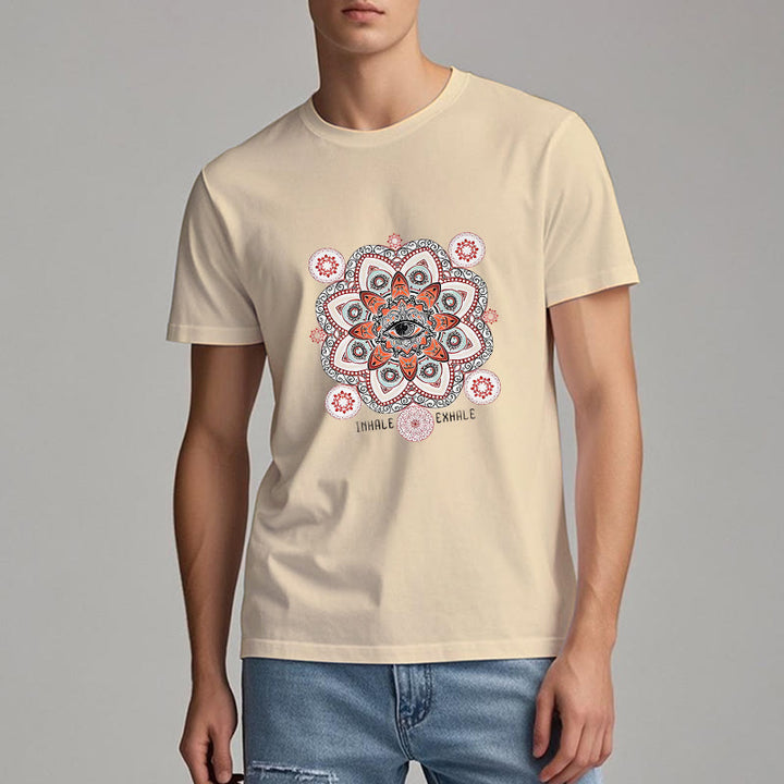 Olivenorma Meditation Evil Eye Slogan Design T-shirt - image 14