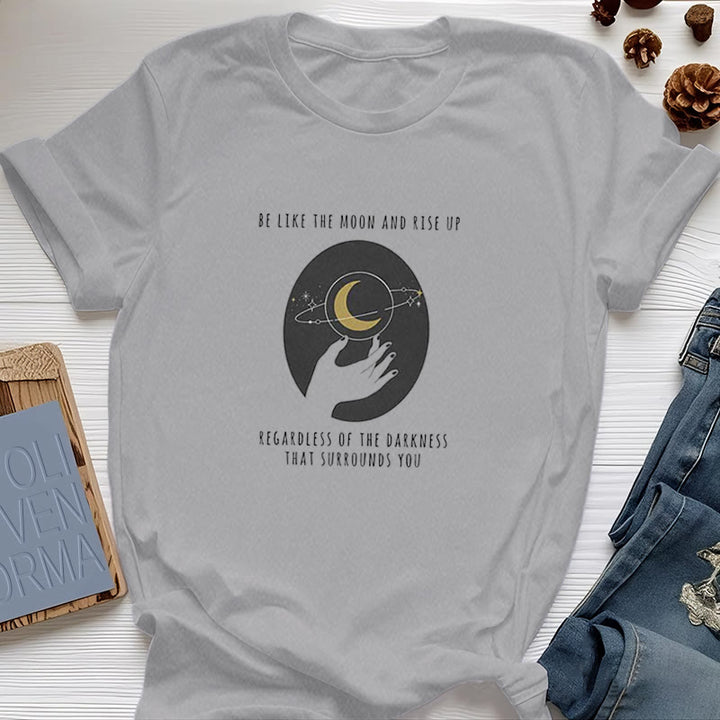 Olivenorma Be Like The Moon T-Shirt - Gray - 2XL - image 9