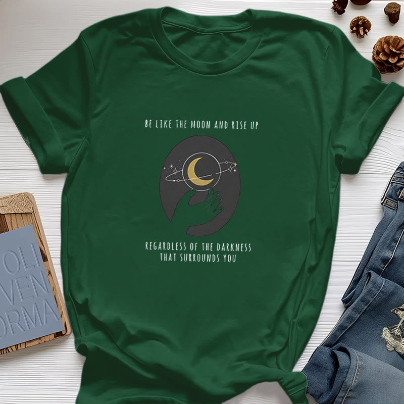 Olivenorma Be Like The Moon T-Shirt - Dark Green - 2XL - image 26