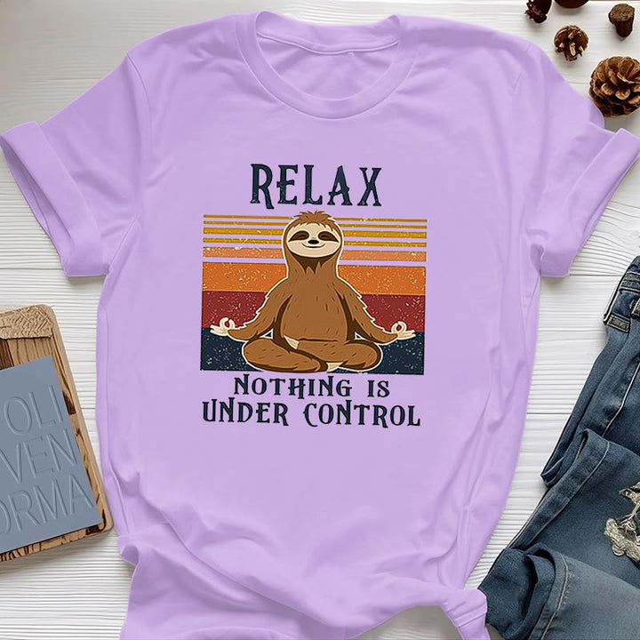 Olivenorma Relaxed Sloth Retro Cotton T-Shirt - image 15