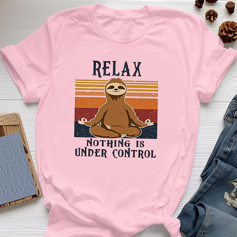 Olivenorma Relaxed Sloth Retro Cotton T-Shirt - image 13