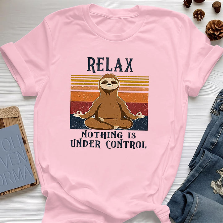 Olivenorma Relaxed Sloth Retro Cotton T-Shirt - image 13