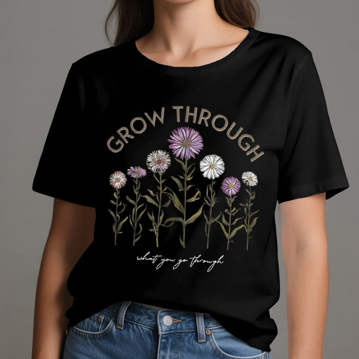 Olivenorma Grow Through Floral Graphic T-Shirt - image 7