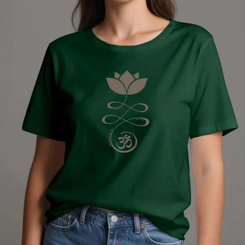 Olivenorma Yoga Lotus Flower Om Symbol T-Shirt - image 19