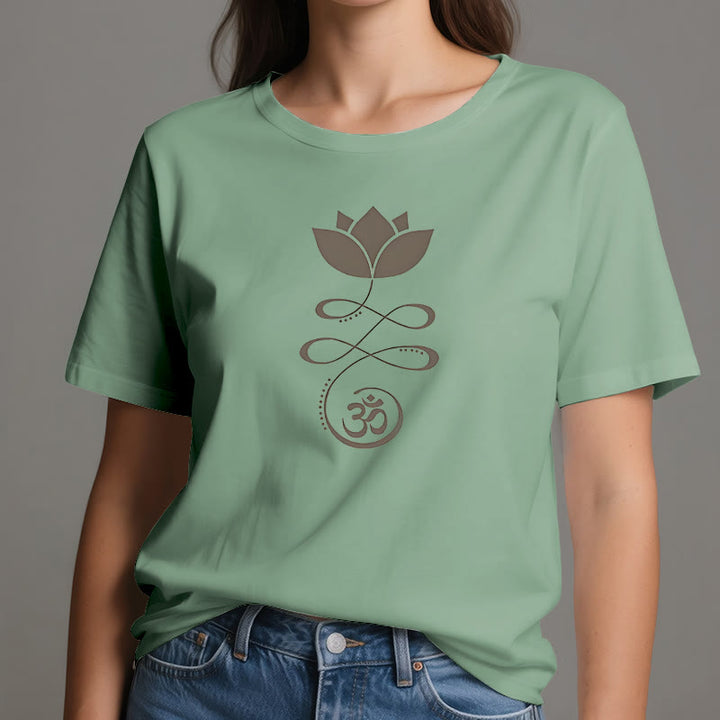 Olivenorma Yoga Lotus Flower Om Symbol T-Shirt - image 17