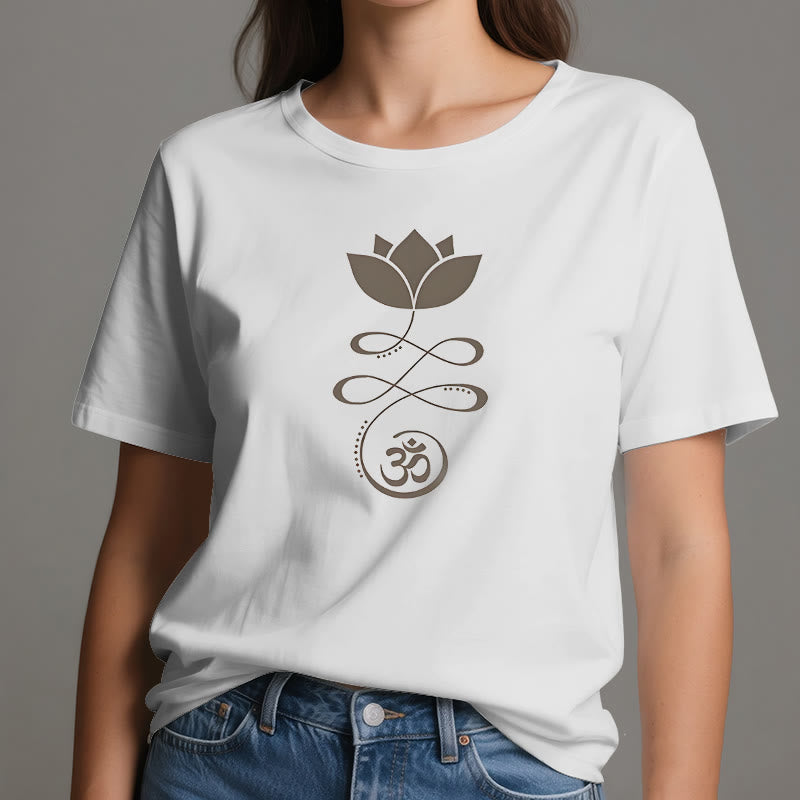 Olivenorma Yoga Lotus Flower Om Symbol T-Shirt - image 5