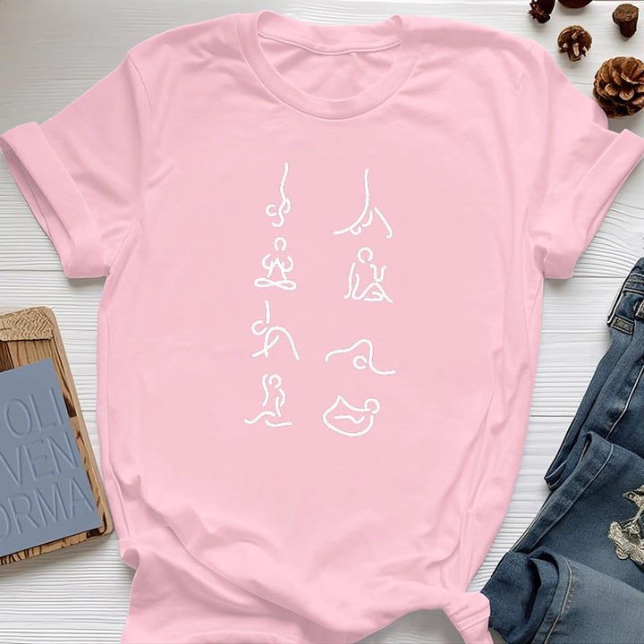 Olivenorma Yoga Meditation Moves T-Shirt - Pink - 2XL - image 13