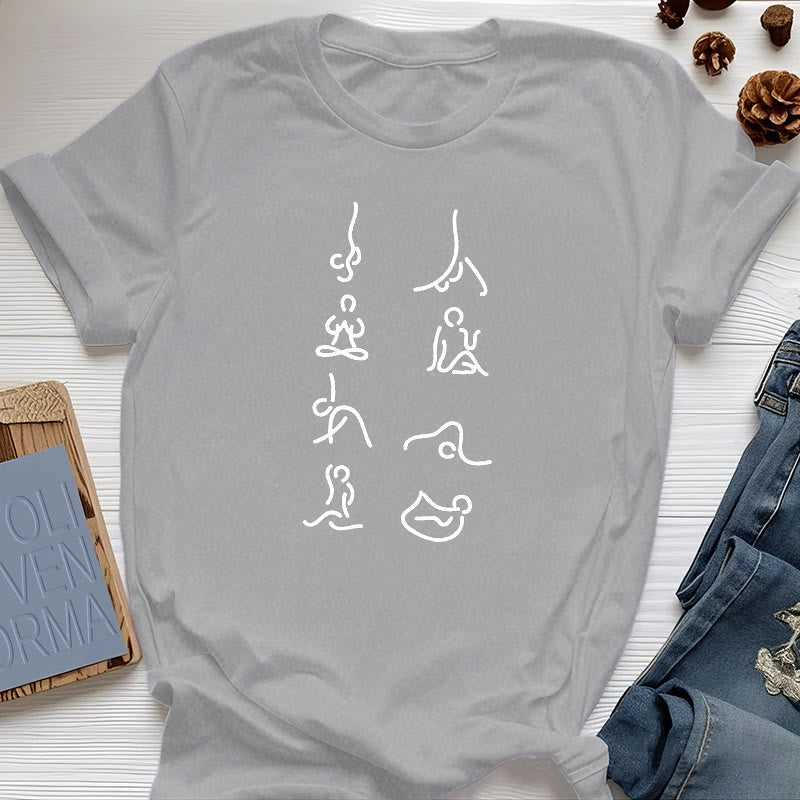 Olivenorma Yoga Meditation Moves T-Shirt - Gray - 2XL - image 7