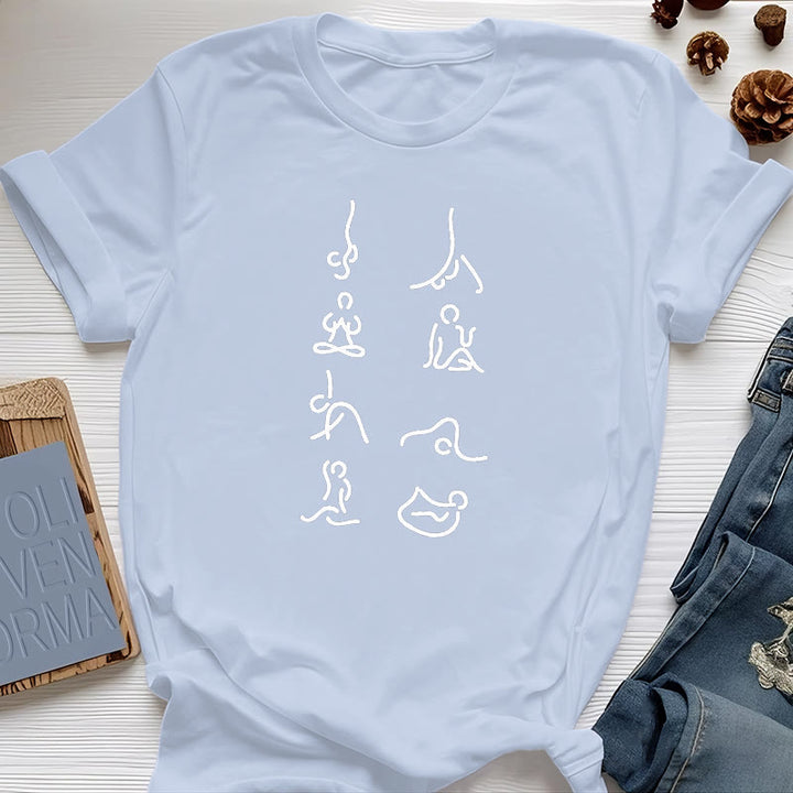Olivenorma Yoga Meditation Moves T-Shirt - Blue - 2XL - image 11