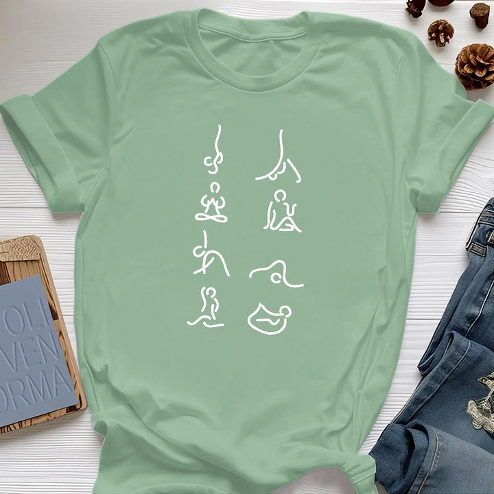 Olivenorma Yoga Meditation Moves T-Shirt - Light Green - 2XL - image 17