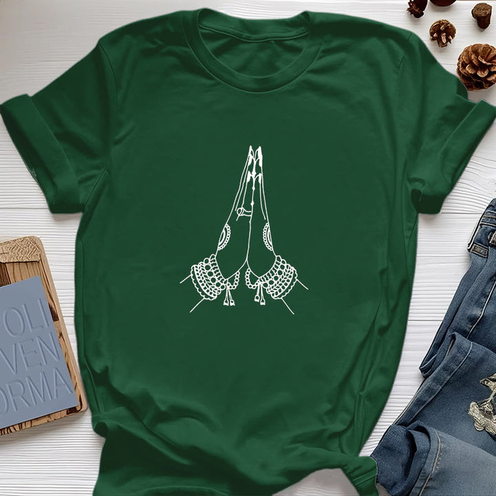 Olivenorma Meditation Namaste Yoga T-Shirt - Dark Green - 2XL - image 19