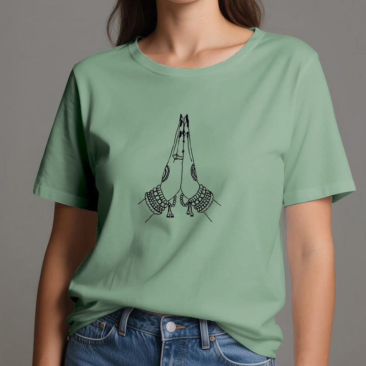 Olivenorma Meditation Namaste Yoga T-Shirt - image 18