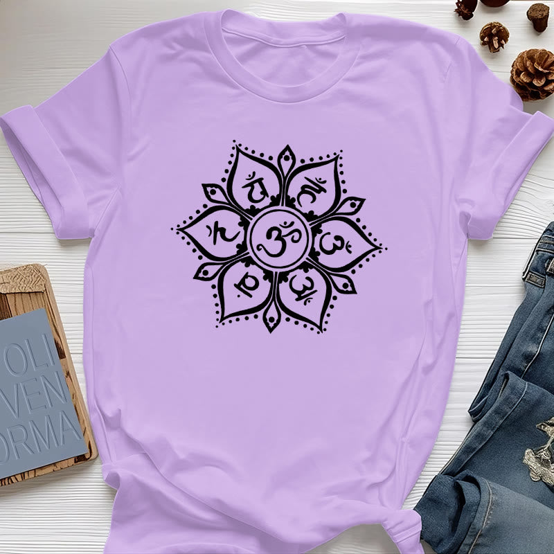 Olivenorma Seven Chakra Symbols T-Shirt - Purple - 2XL - image 15