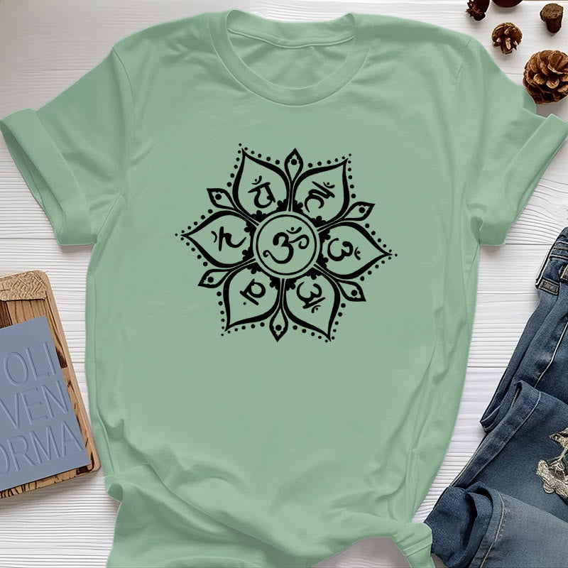 Olivenorma Seven Chakra Symbols T-Shirt - Light Green - 2XL - image 17