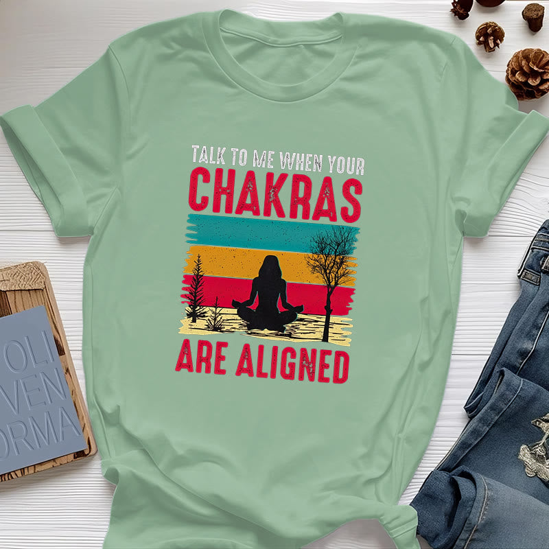 Olivenorma "Talk To Me When Your Chakras are Aligned" T-Shirt - Light Green - 2XL - image 17